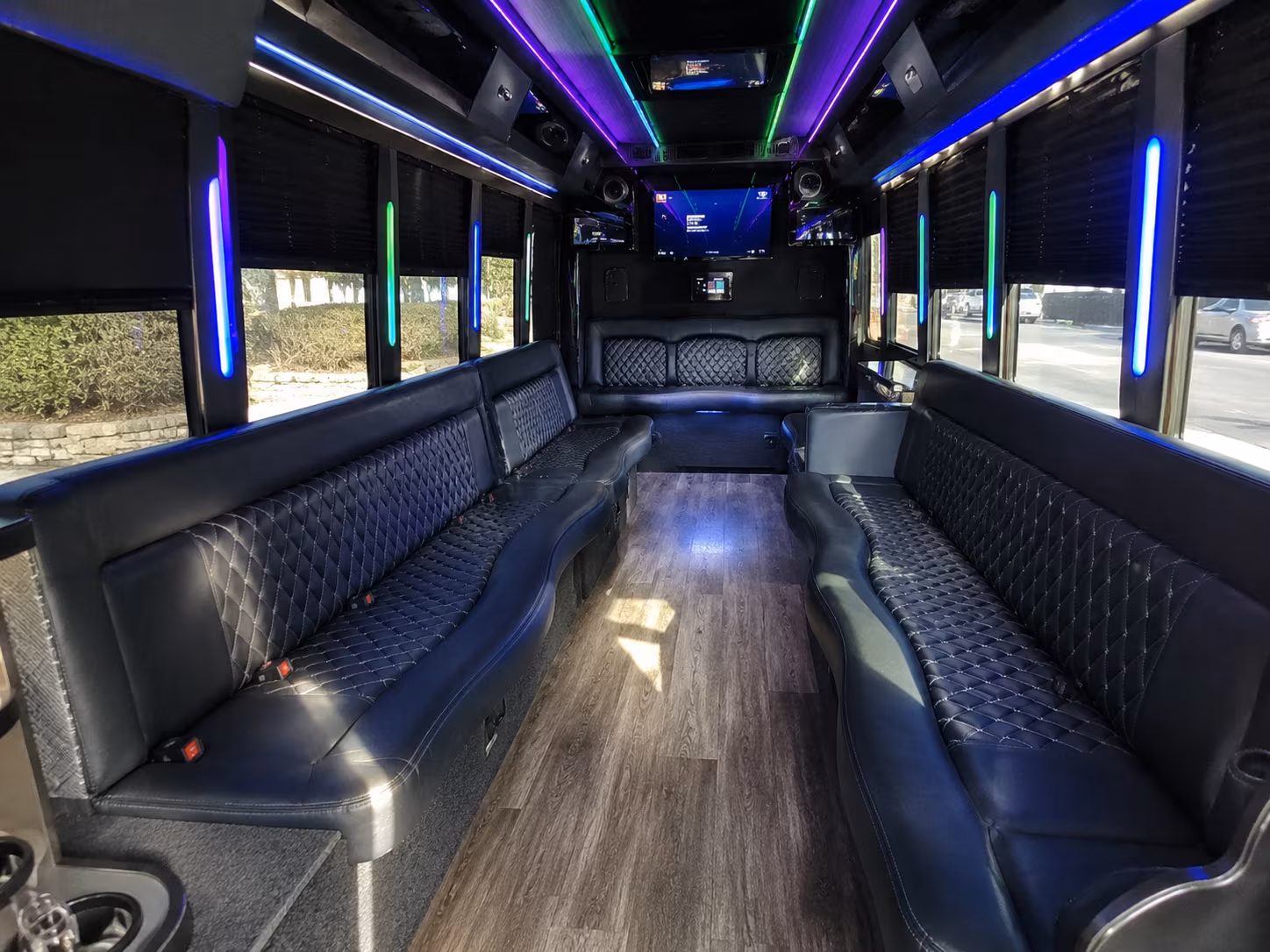 frederick 15 passenger party bus interior