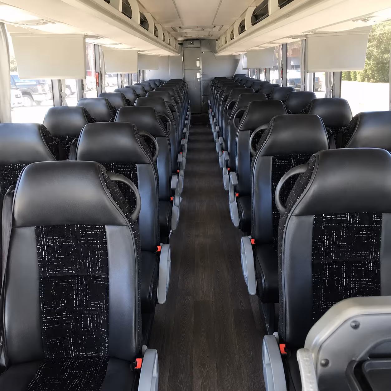 frederick 56 passenger charter bus inside