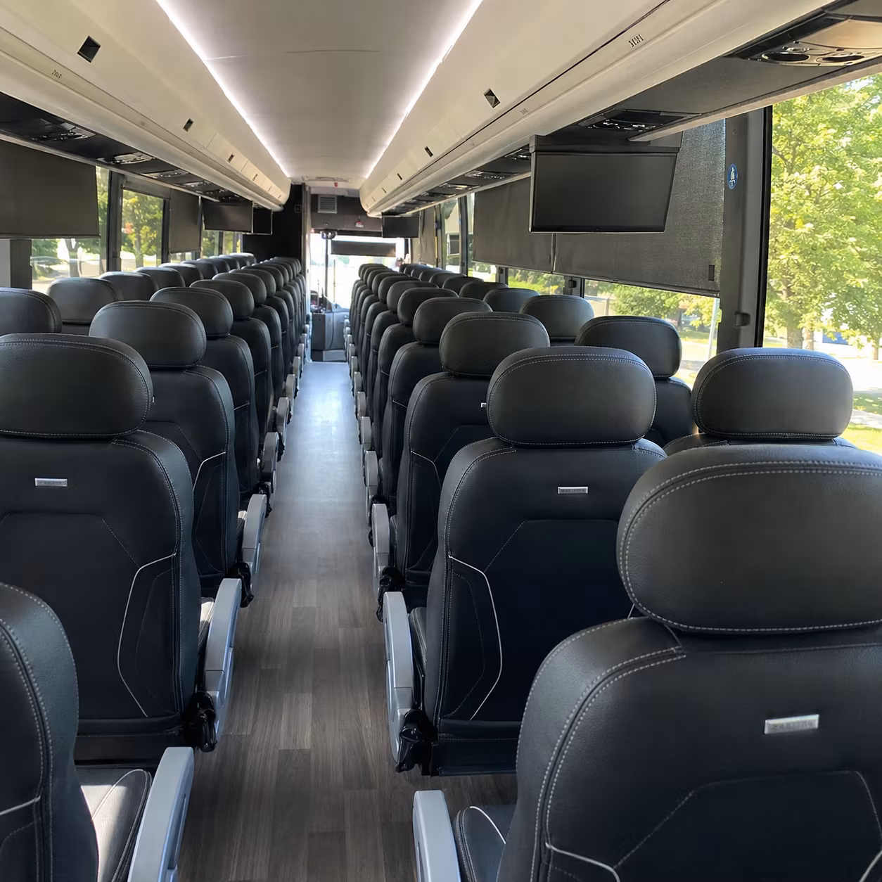frederick 56 passenger charter bus interior